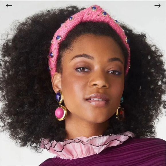 Lele Sadoughi Dahlia Eva Cabochon Knotted Headband - Picture 2 of 9